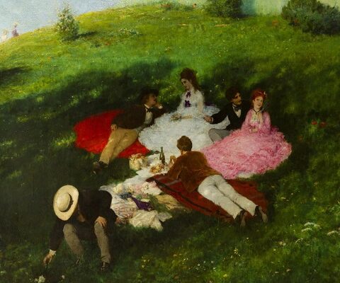 Майский пикник. Картина Пал Синеи Мерше. 1873 год